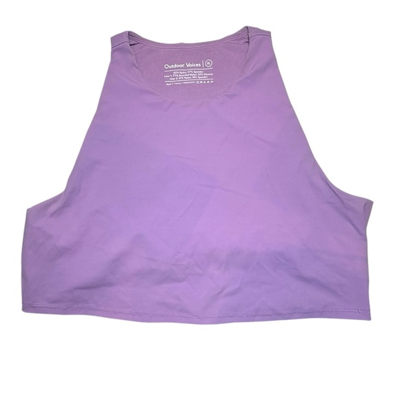 Outdoor Voices Purple Compression  Crop Top Built in Sports Bra XL - Picture 1 of 8